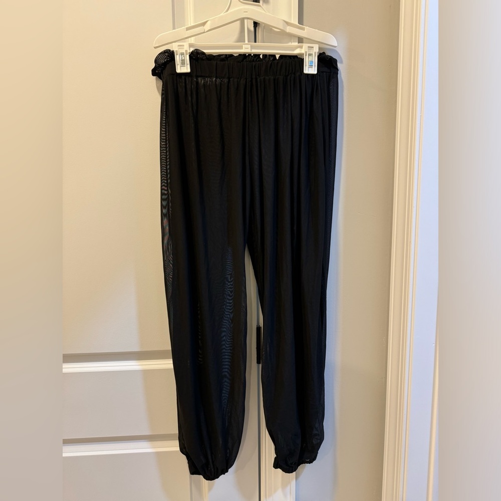 Black Sheer Pants / Swim Suit Cover Up